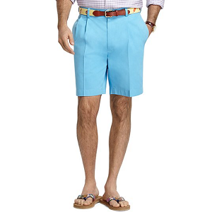 Pleat-Front Lightweight Advantage Shorts - Blue